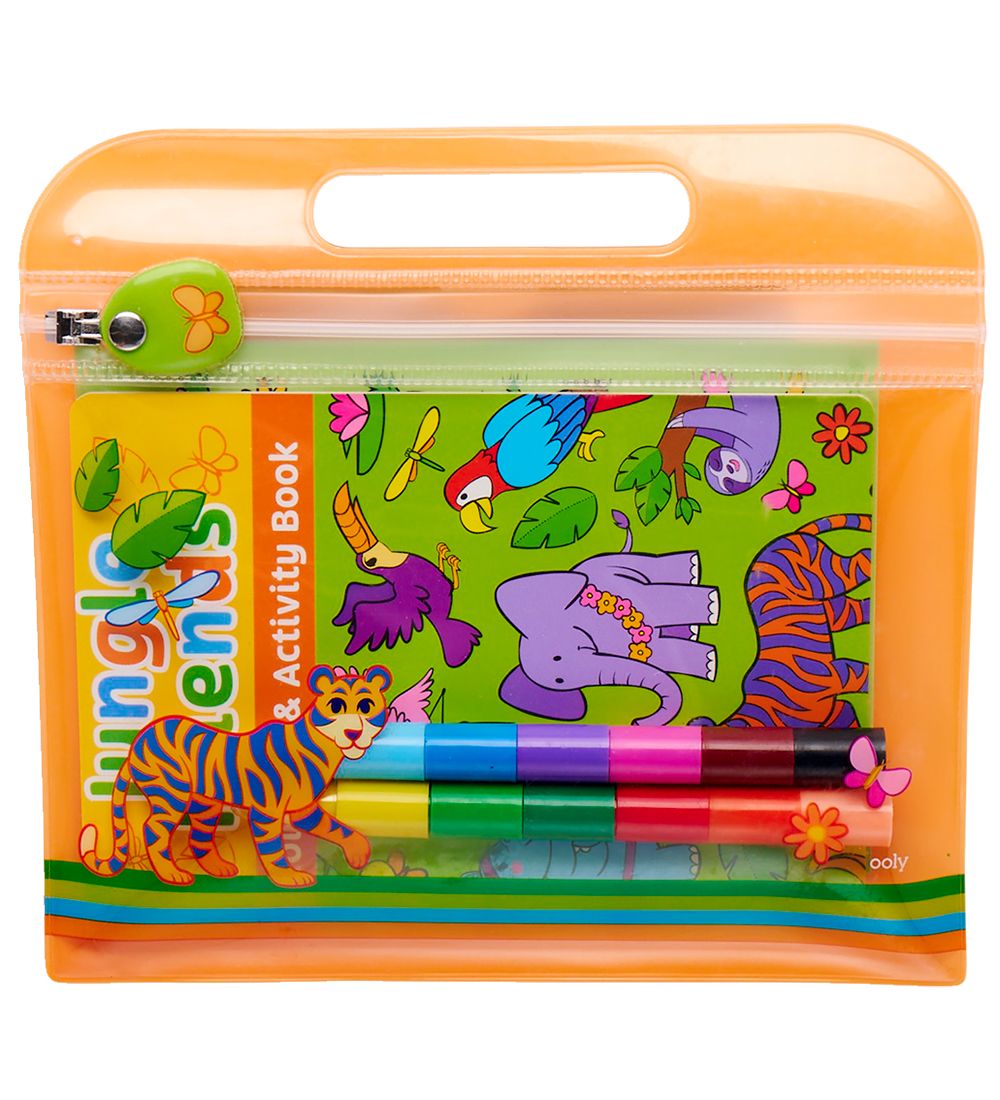 Ooly Aktivitetssæt - Mini Traveler - Jungle Friends
