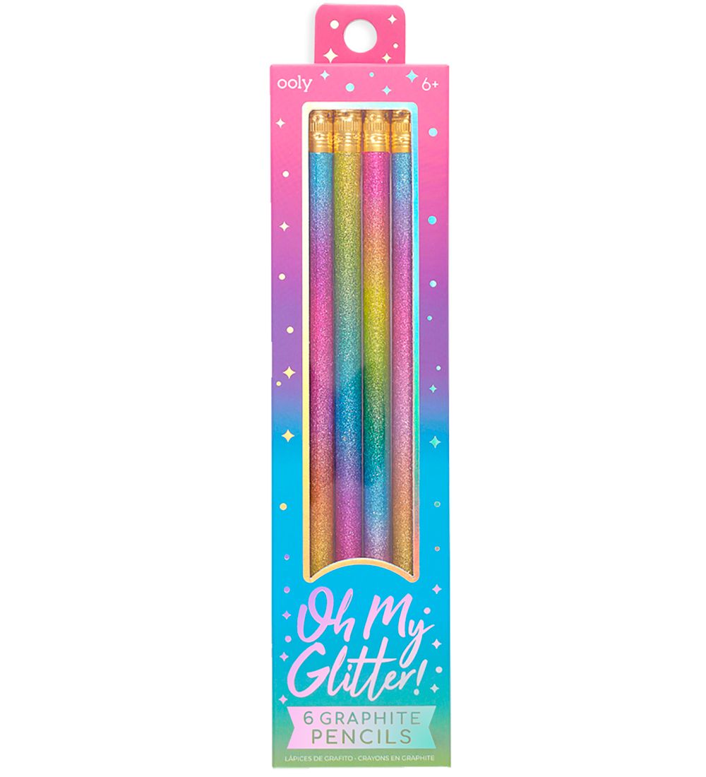 Ooly Blyanter - 6 Stk - Oh My Glitter! Graphite Pencils