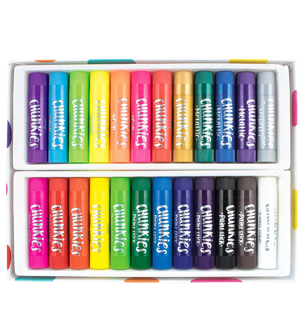 Ooly Tuscher - 24 Stk - Chunkies Paint Sticks Variety - Big