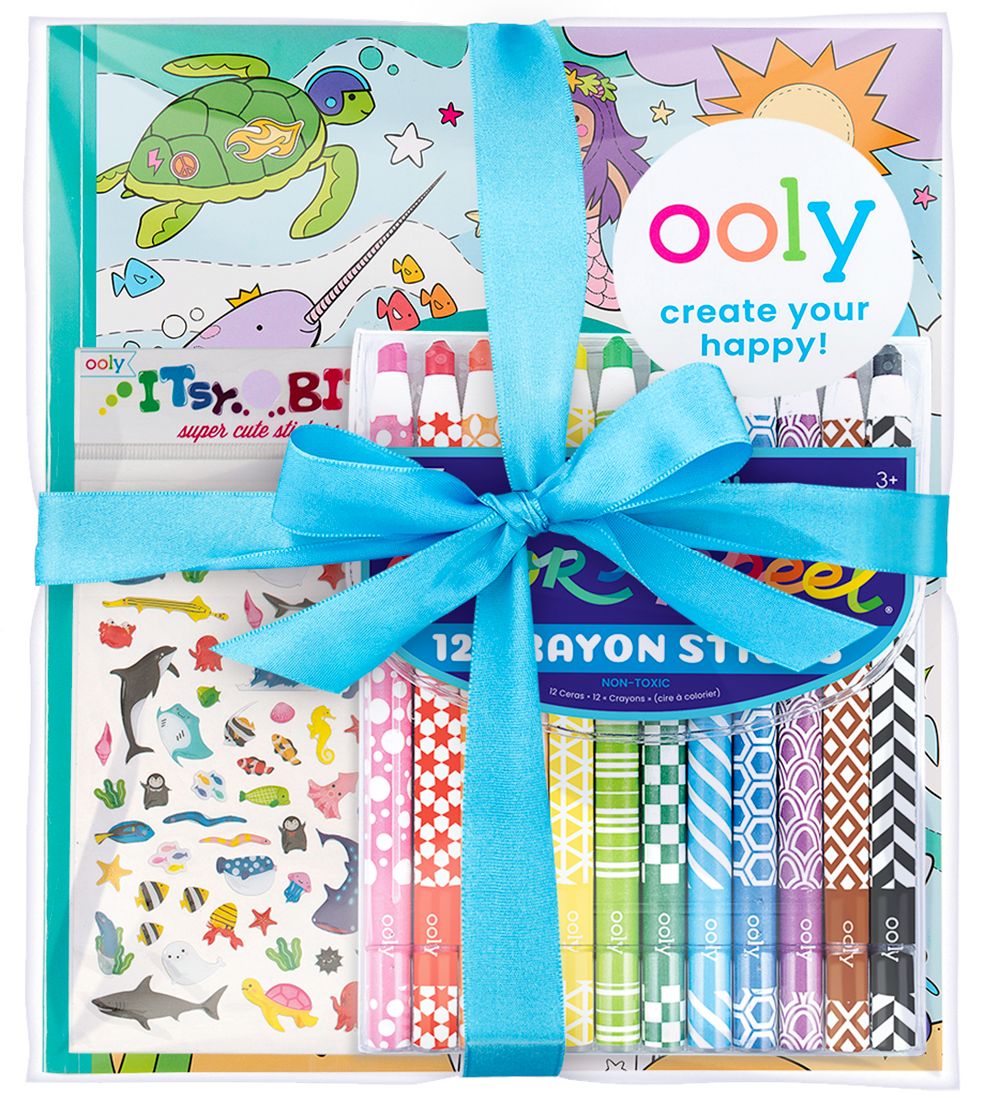 Ooly Farvesæt - Giftables - Outrageous Ocean Coloring Pack