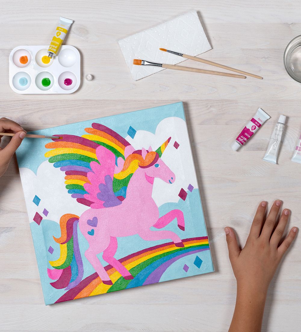 Ooly Paint By Number Sæt - Magic Unicorn