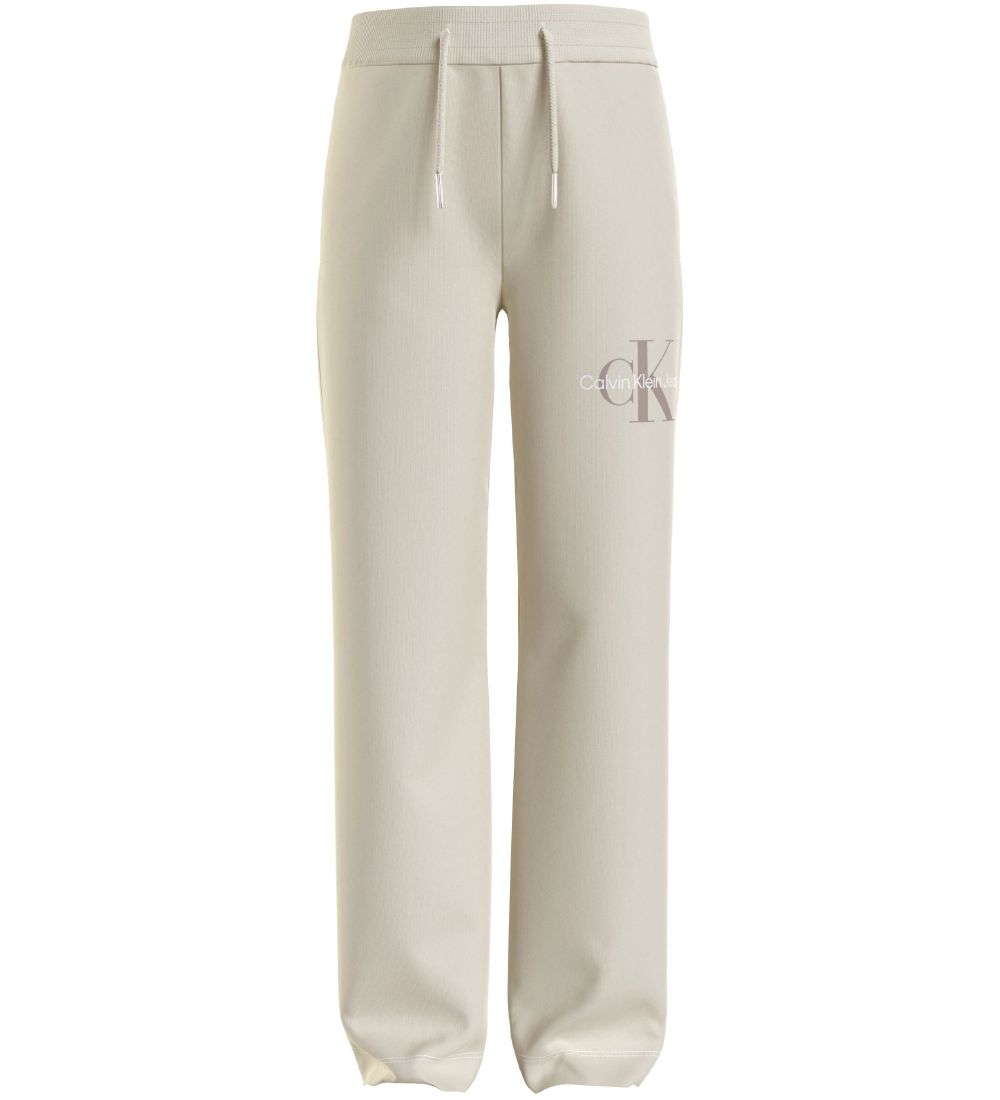 Calvin Klein Sweatpants - Off Placed - Eggshell