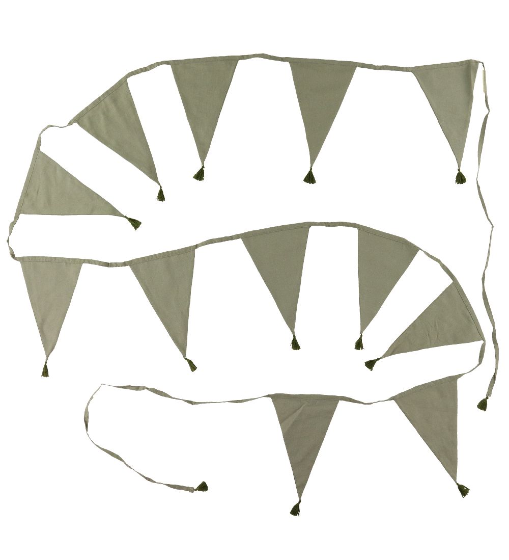 A Little Lovely Company Flagranke - 12 Cotton Flags - 400 cm - S