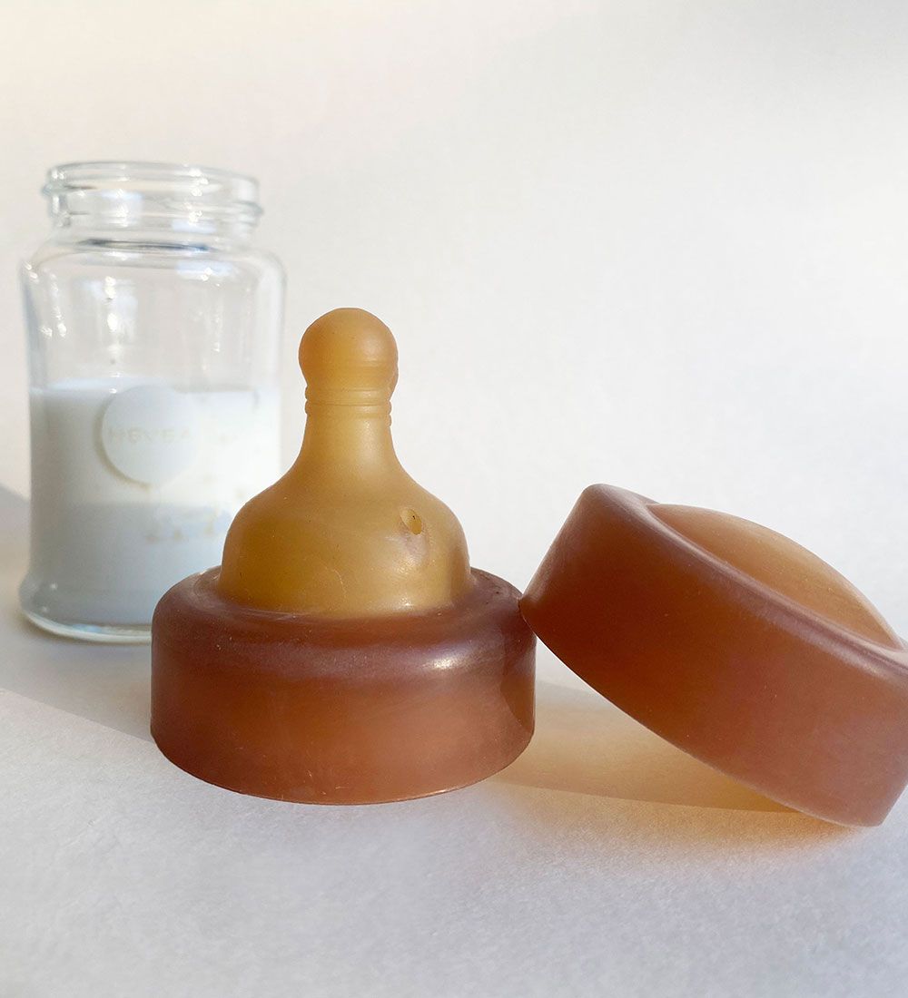 Hevea Sutteflasker - 2-pak - Glas & Naturgummi - 150 ml