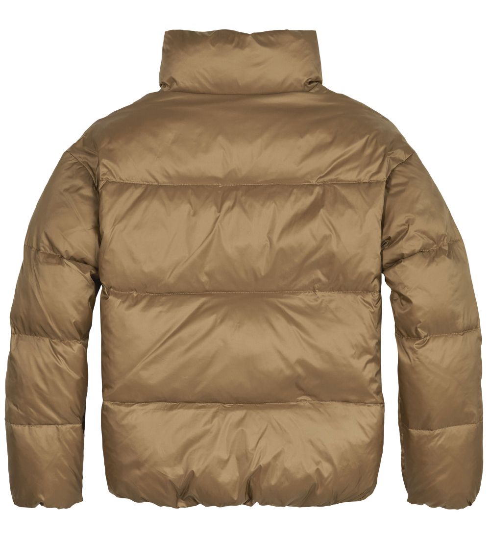 Tommy Hilfiger Dynejakke - Boxy Shiny Puffer