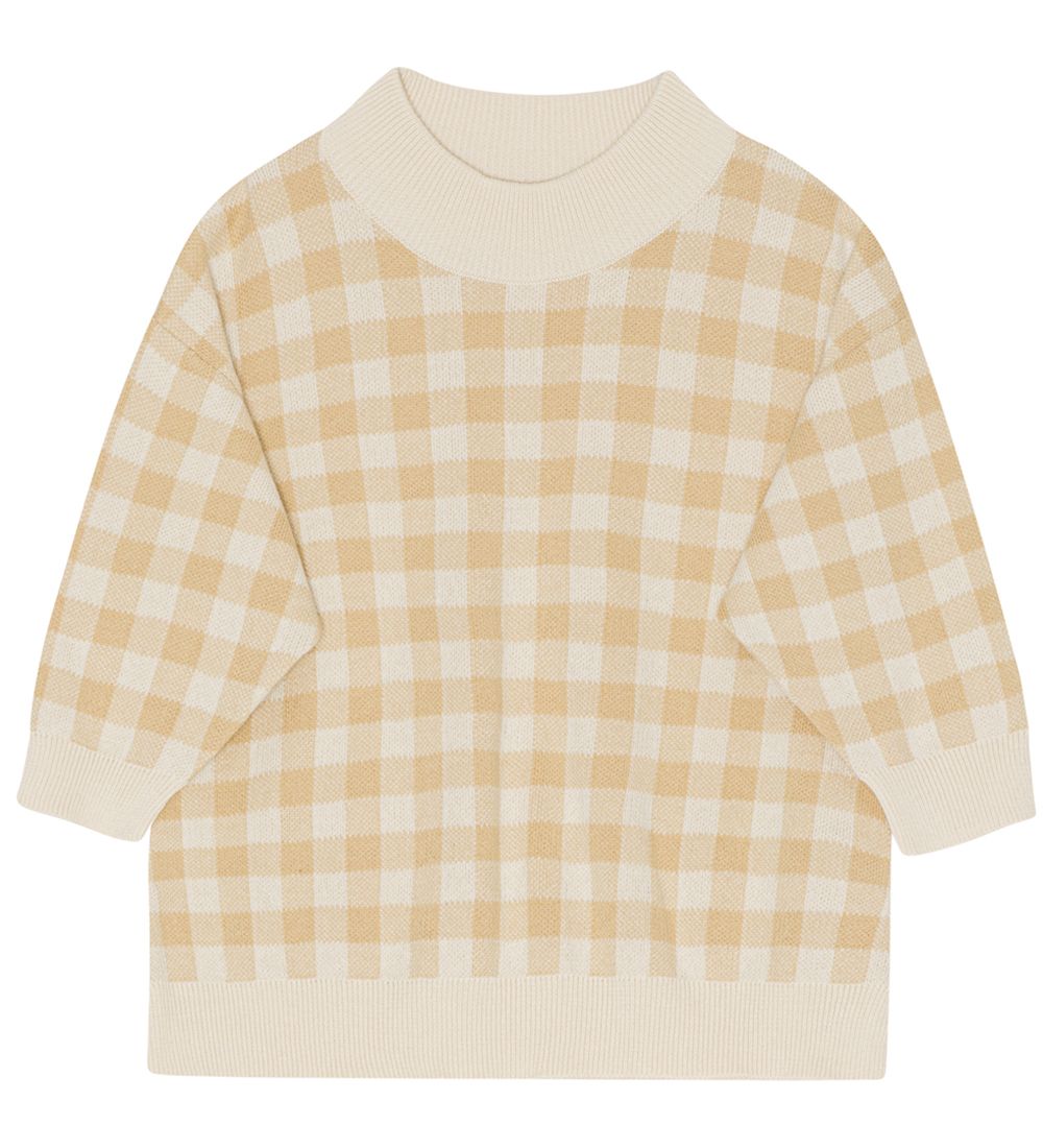 Monsieur Mini Bluse - Strik - Gingham - Moss/Offwhite