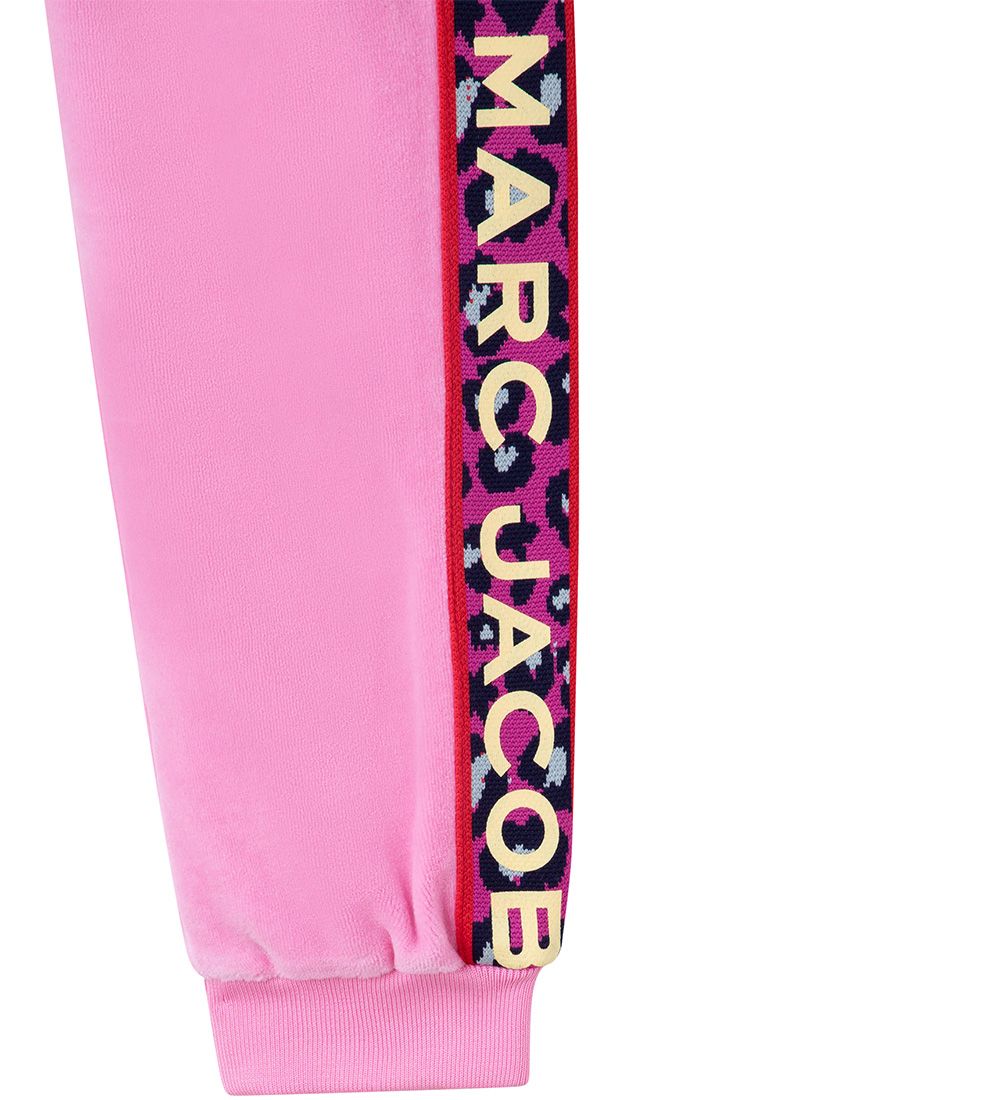 Little Marc Jacobs Velourbukser - Pink m. Logostribe