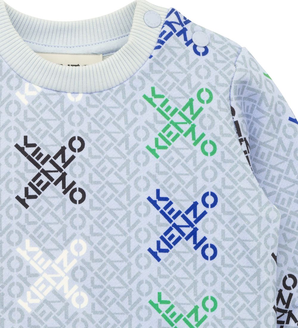 Kenzo Sweatshirt - Lyseblå m. Logoer