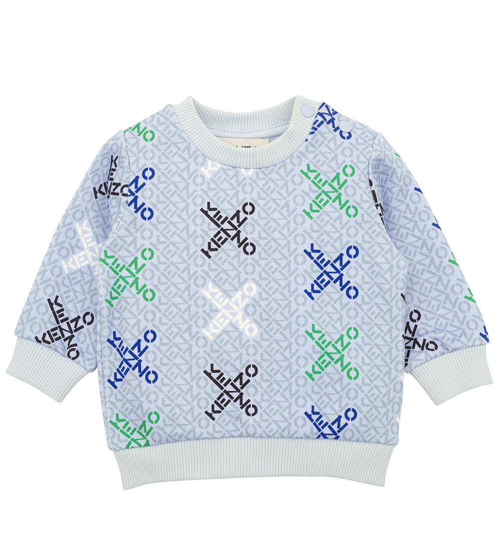 Kenzo Sweatshirt - Lyseblå m. Logoer