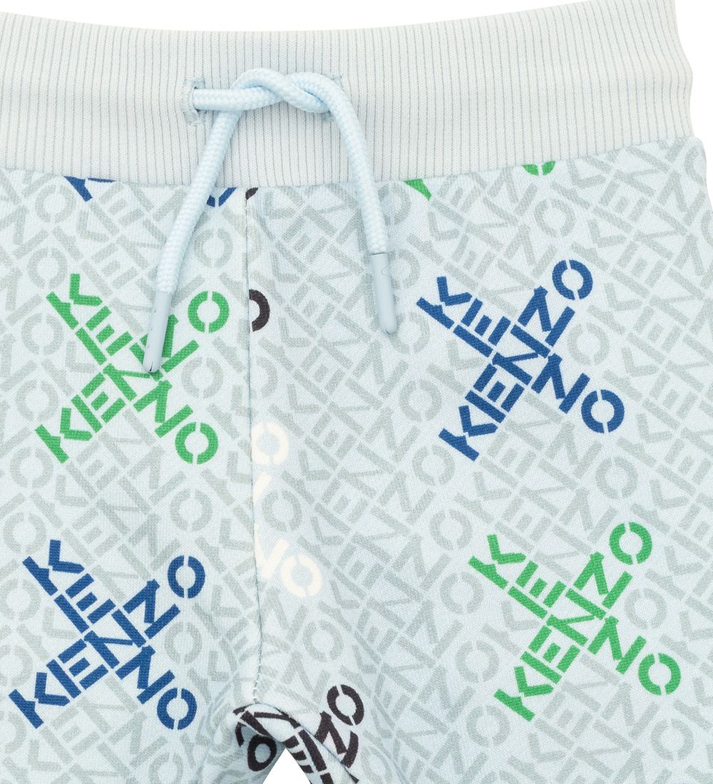 Kenzo Sweatpants - Lysebl m. Logoer