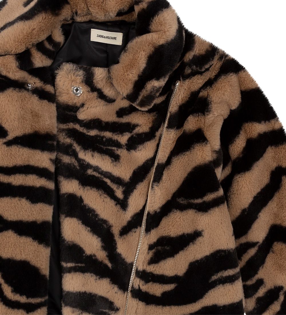Zadig & Voltaire Jakke - Imiteret Pels - Wild Sound - Sand