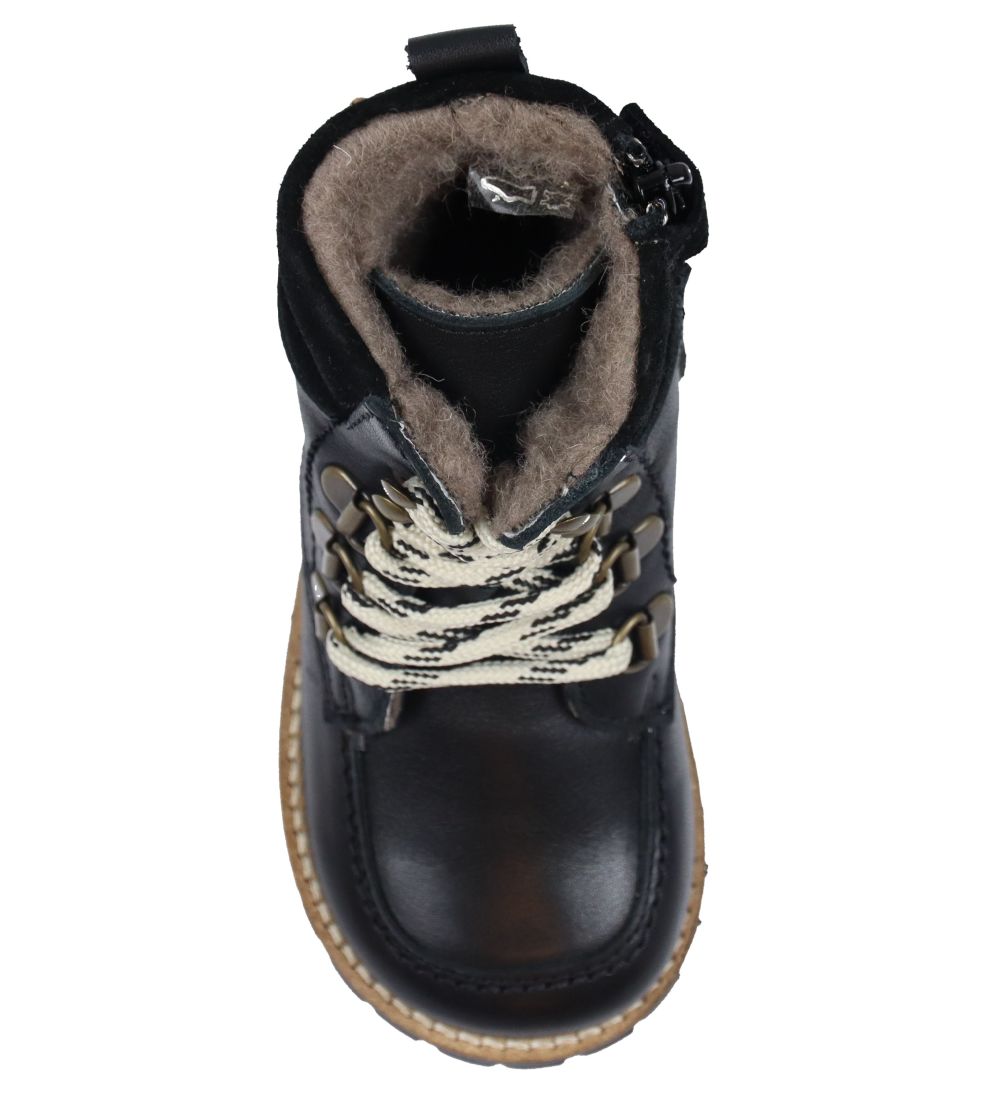 Pom Pom Vinterstøvler - Lace Boot Tex - Med For - Black