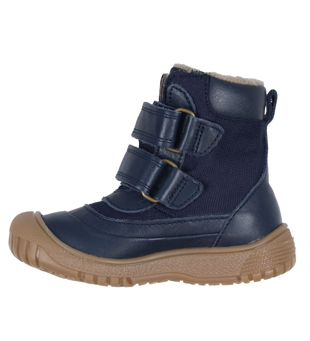 Pom Pom Vinterstøvler - Velcro Tex - Med For - Navy