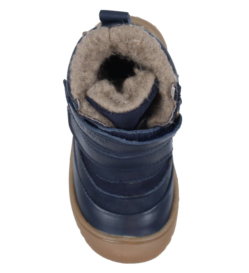 Pom Pom Vinterstøvler - Velcro Tex - Med For - Navy
