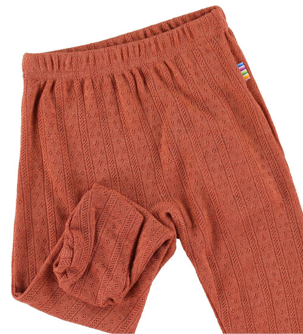 Joha Leggings m. Fødder - Uld/Silke - Orange