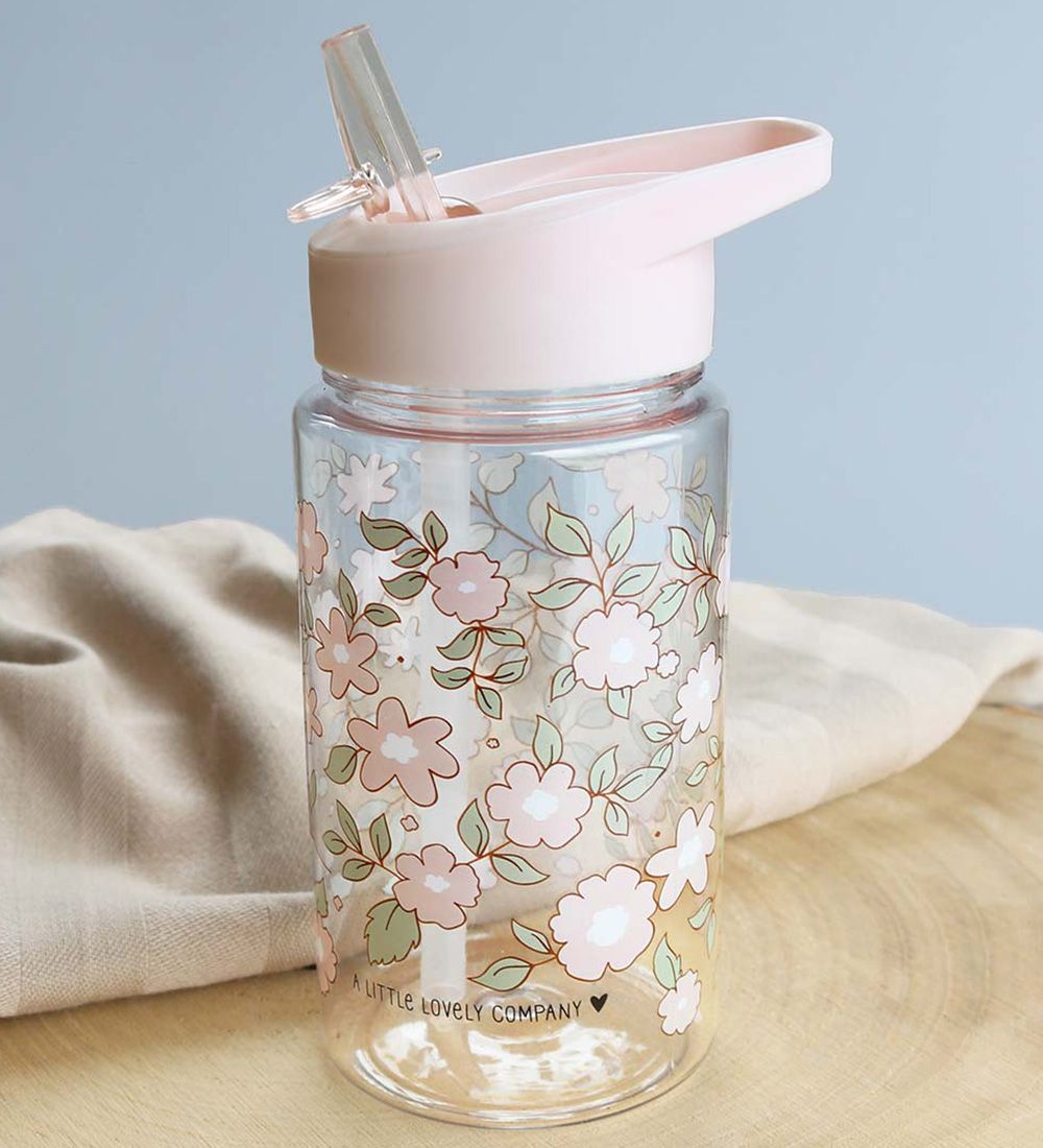 A Little Lovely Company Drikkedunk m. Sugerør - 450ml - Blossoms