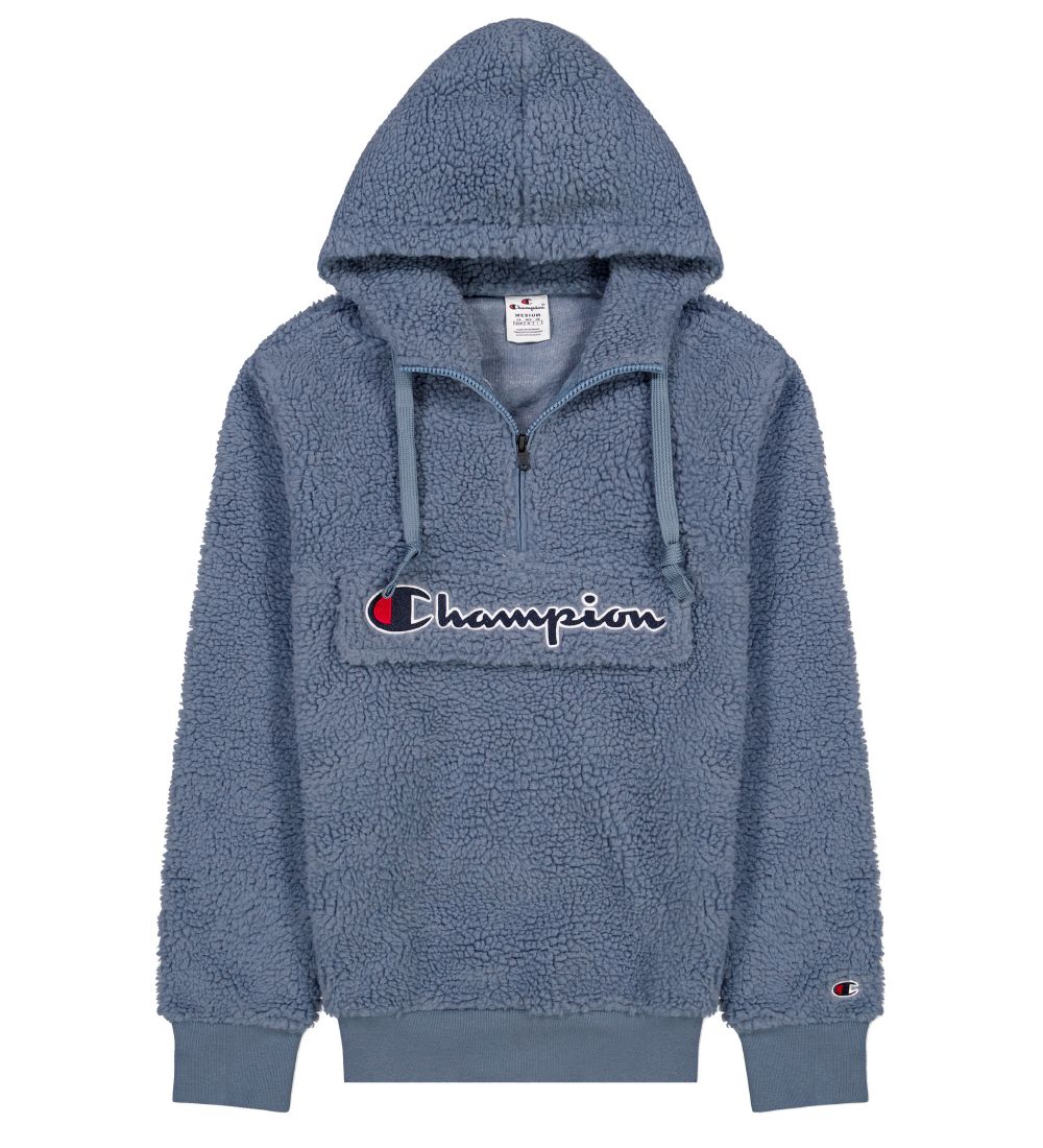 Champion Fashion Hættetrøje - Plys - Blå
