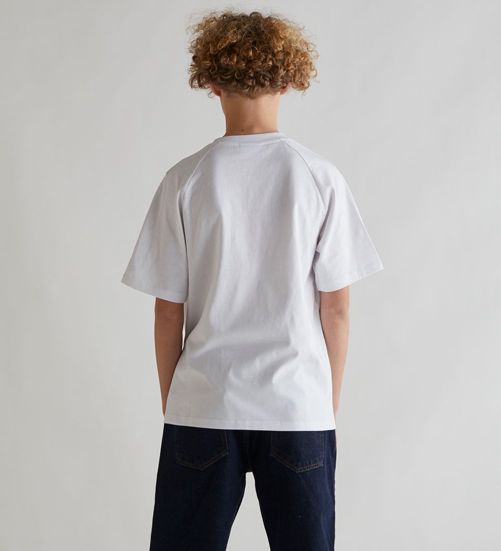 Grunt T-shirt - Boaz - Hvid m. Print