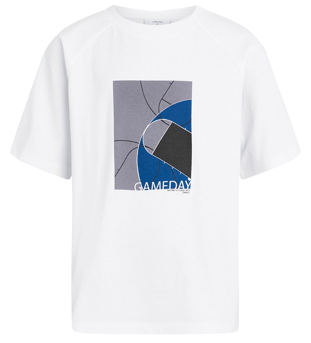 Grunt T-shirt - Boaz - Hvid m. Print