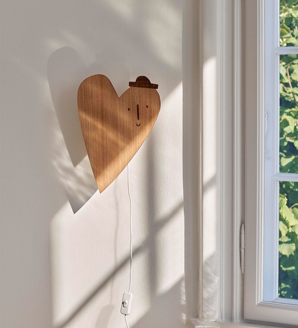 Ferm Living Lampe - Heart Lamp - Oiled Oak
