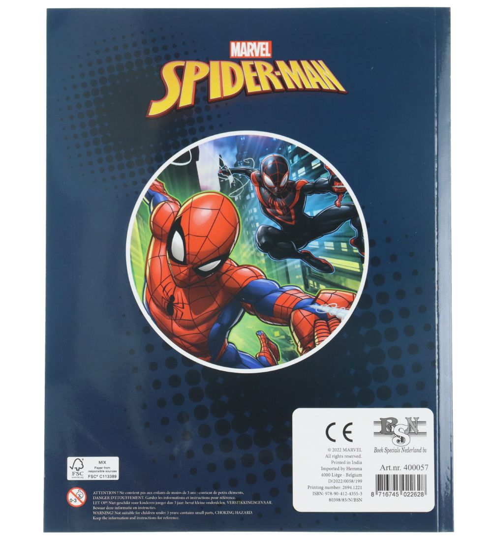Megastar Malebog m. Klistermrker - 208 Sider - Spider-Man