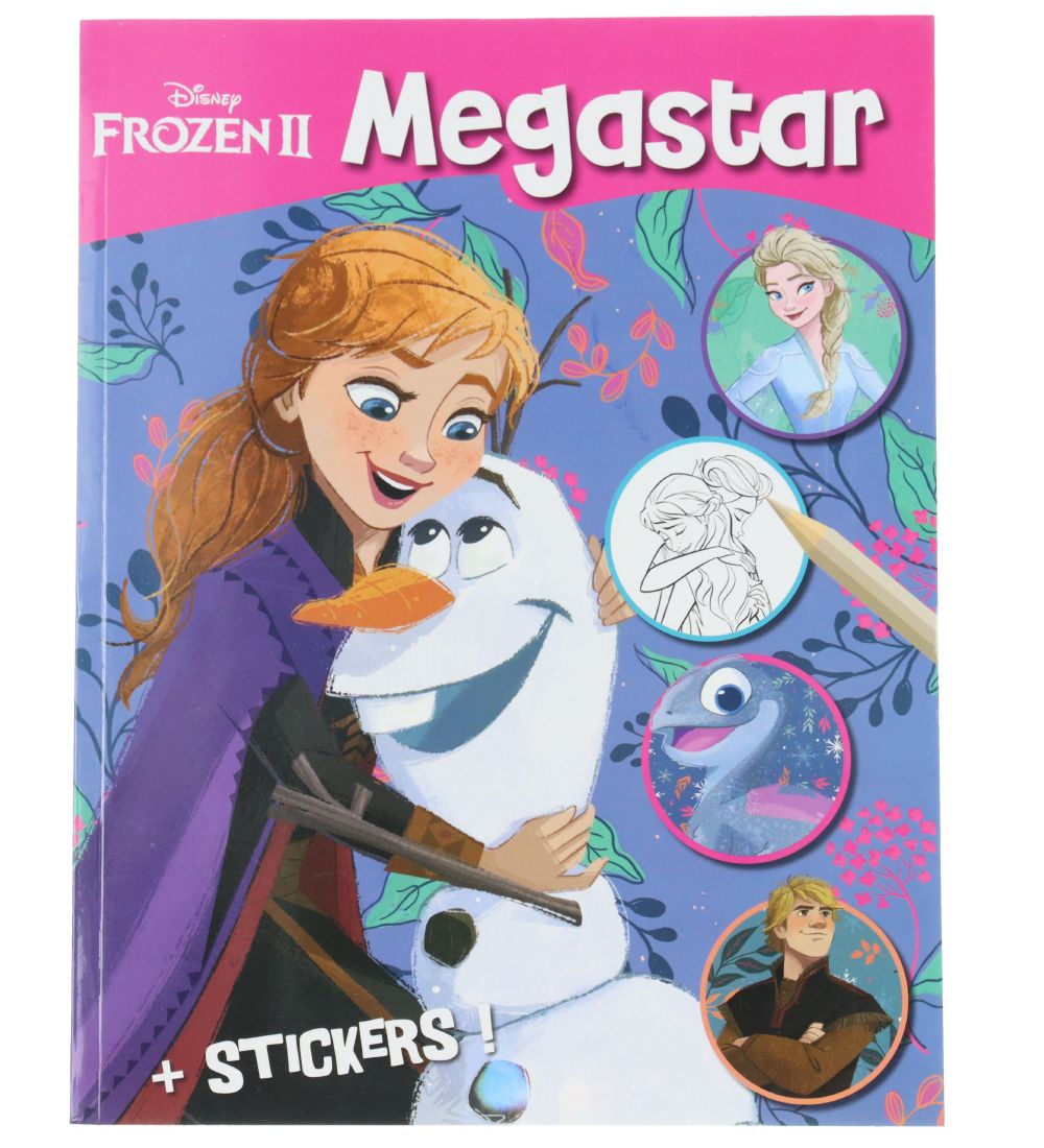 Megastar Malebog m. Klistermrker - 208 Sider - Frozen 2