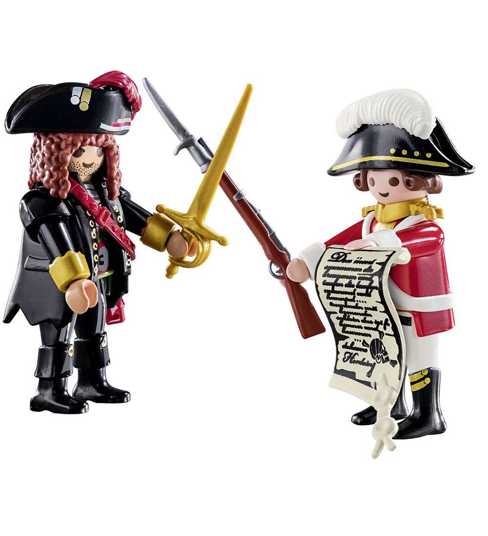 Playmobil DuoPack - Piratkaptajn og Rødjakke - 70273 - 17 Dele