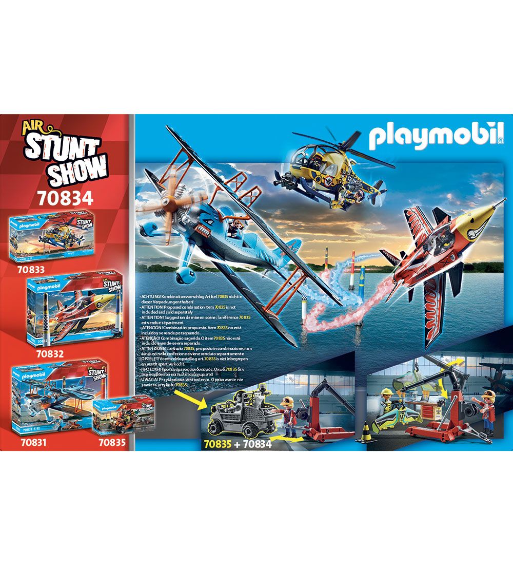 Playmobil Air Stuntshow - Servicestation - 70834 - 85 Dele