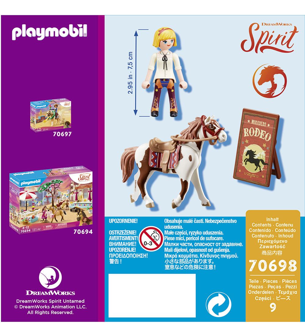 Playmobil Spirit - Rodeo Abigail - 70698 - 9 Dele