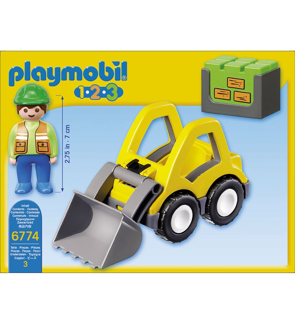 Playmobil 1.2.3 - Excavator - 6775 - 3 Dele
