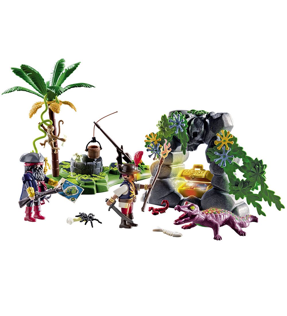 Playmobil Pirates - Pirat-skatteskjulested - 70414 - 63 Dele
