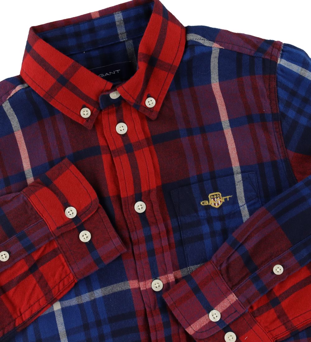GANT Skjorte - Plaid Flannel - Ruby Red