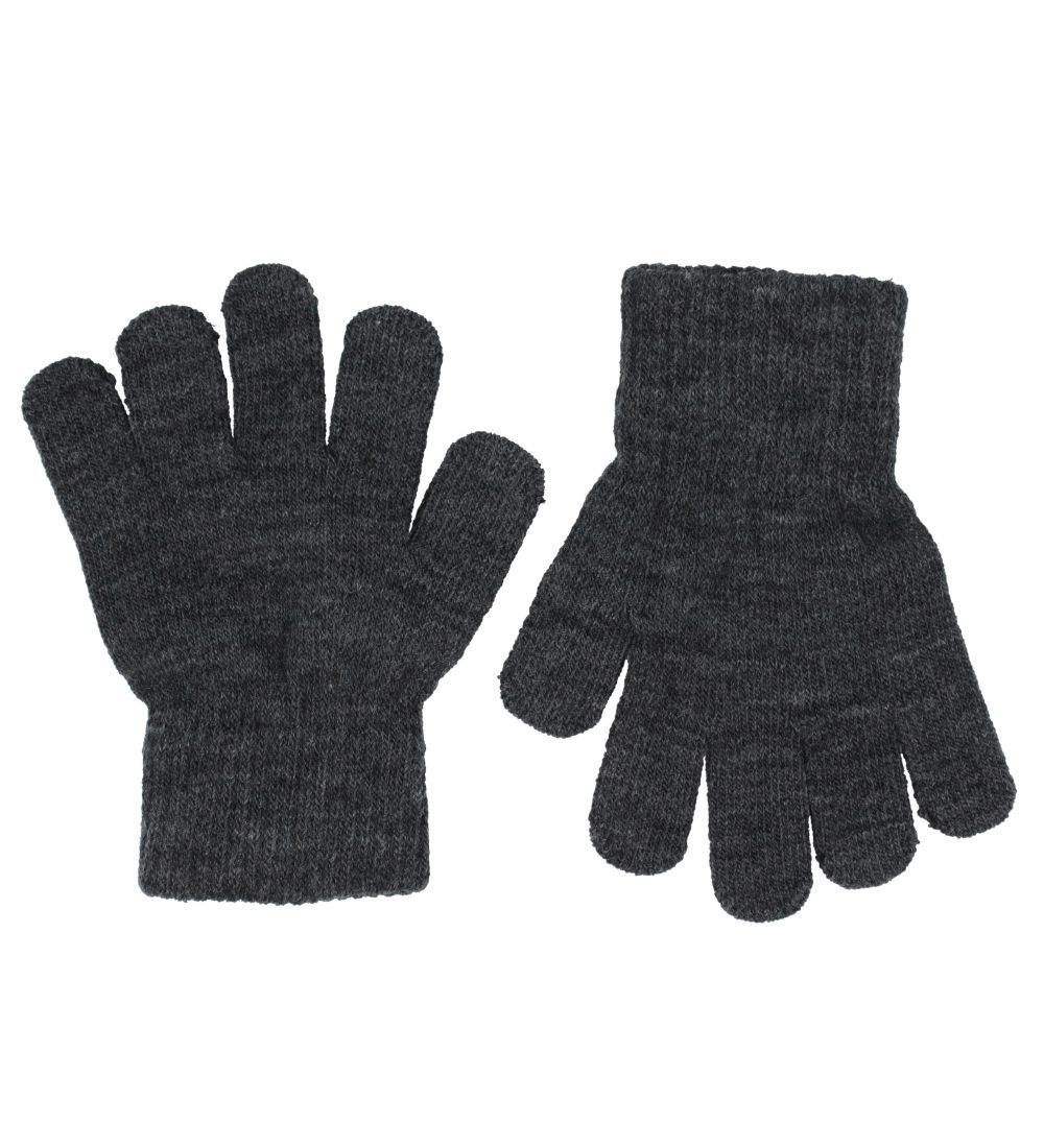 Melton Handsker Strik - 2-pak - Dark Grey Melange
