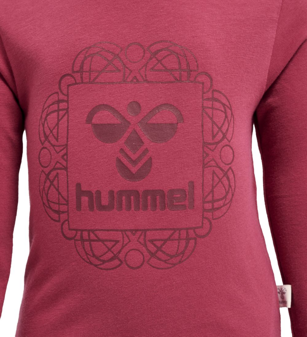 Hummel Body l/s - hmlHelga - Earth Red m. Logo