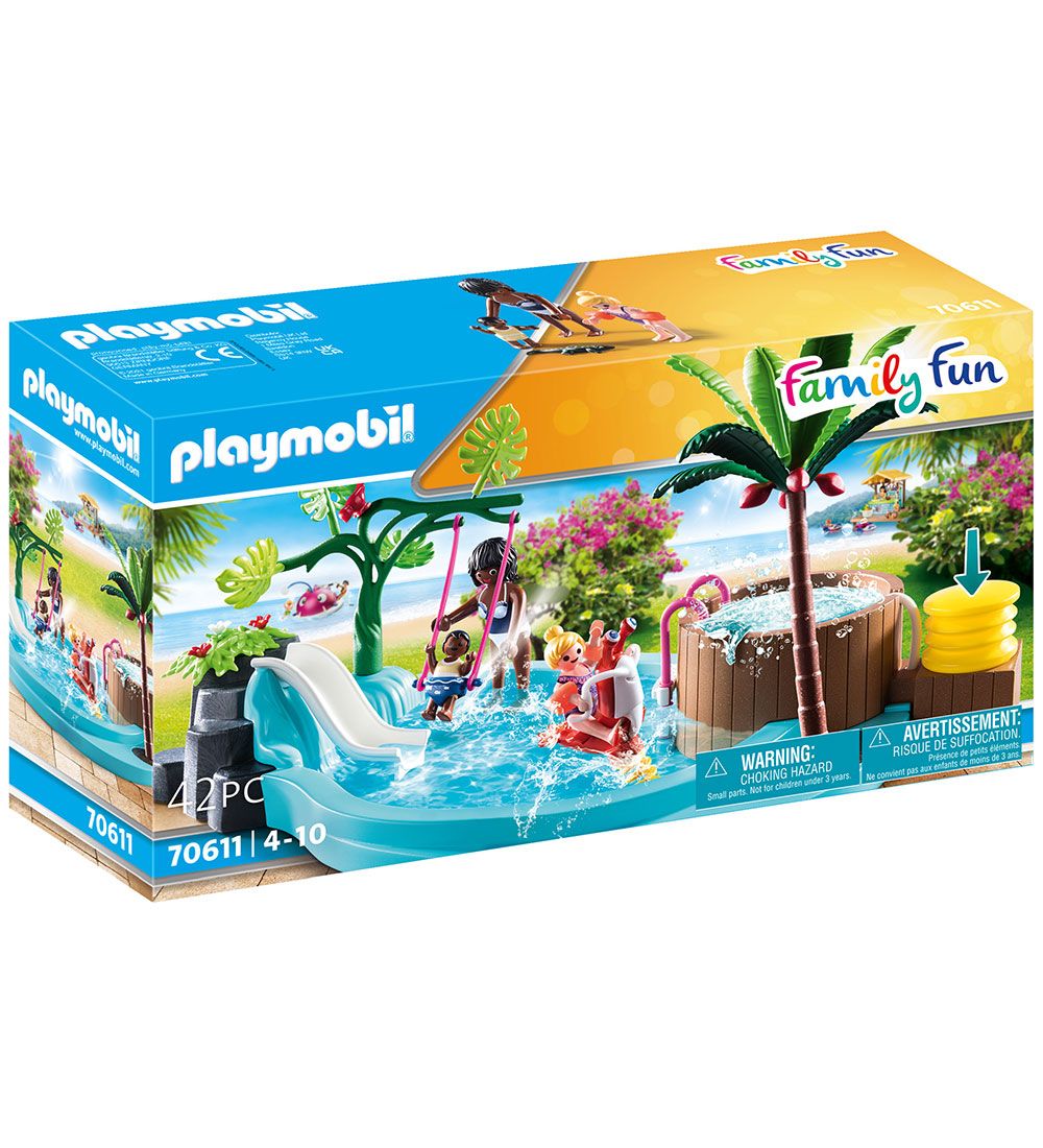 Playmobil Family Fun - Børnebad Med Boblebad - 70611 - 42 Dele