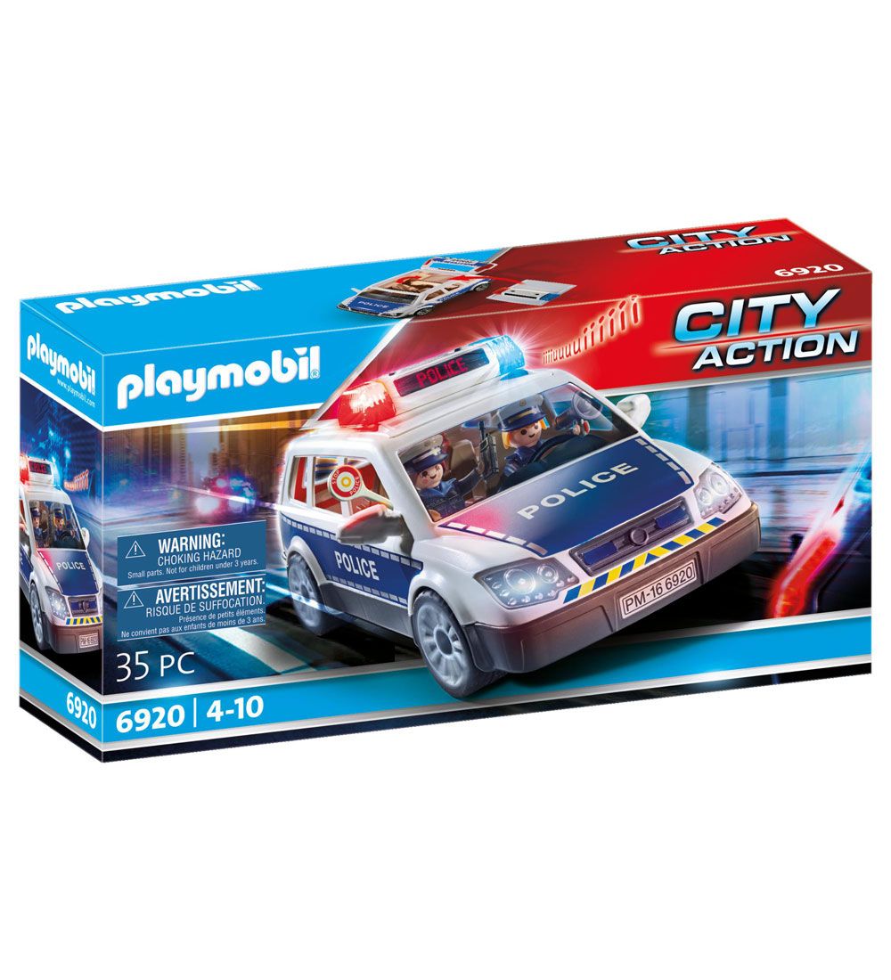 Playmobil City Action - Politipatrulje Med Lys Og Lyd - 6920 - 3