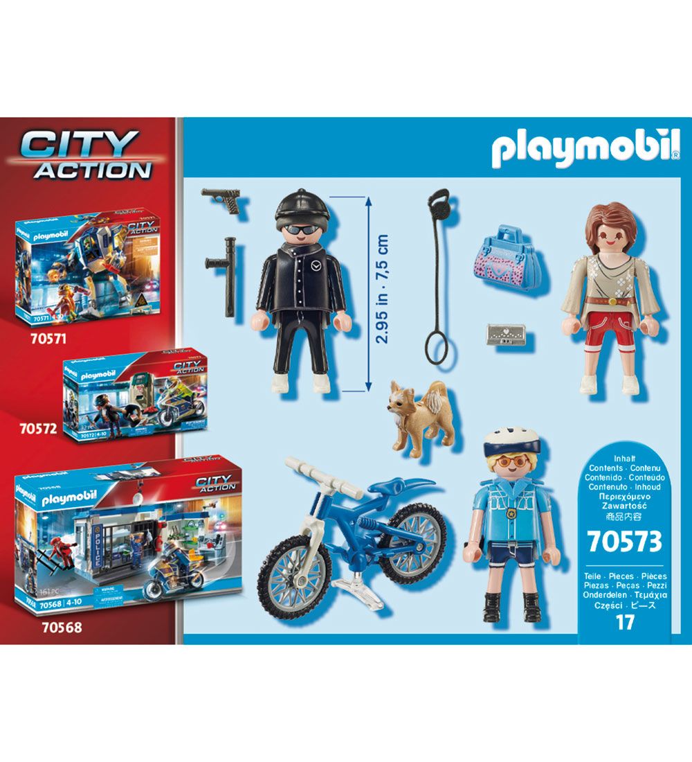 Playmobil City Action - Politicykel: Forflgelse Af Lommetyven -