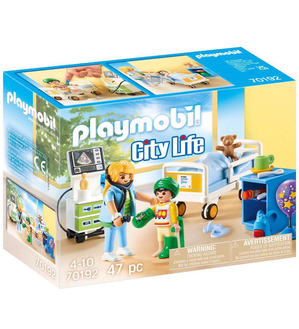 Playmobil City Life - Hospitalsstue Til Børn - 70192 - 47 Dele