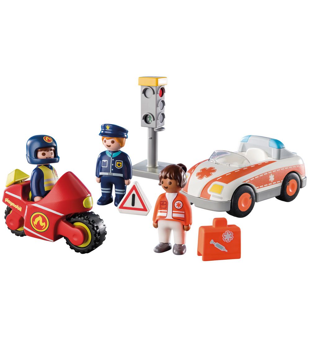 Playmobil 1.2.3 - Hverdagens Helte - 71156 - 8 Dele