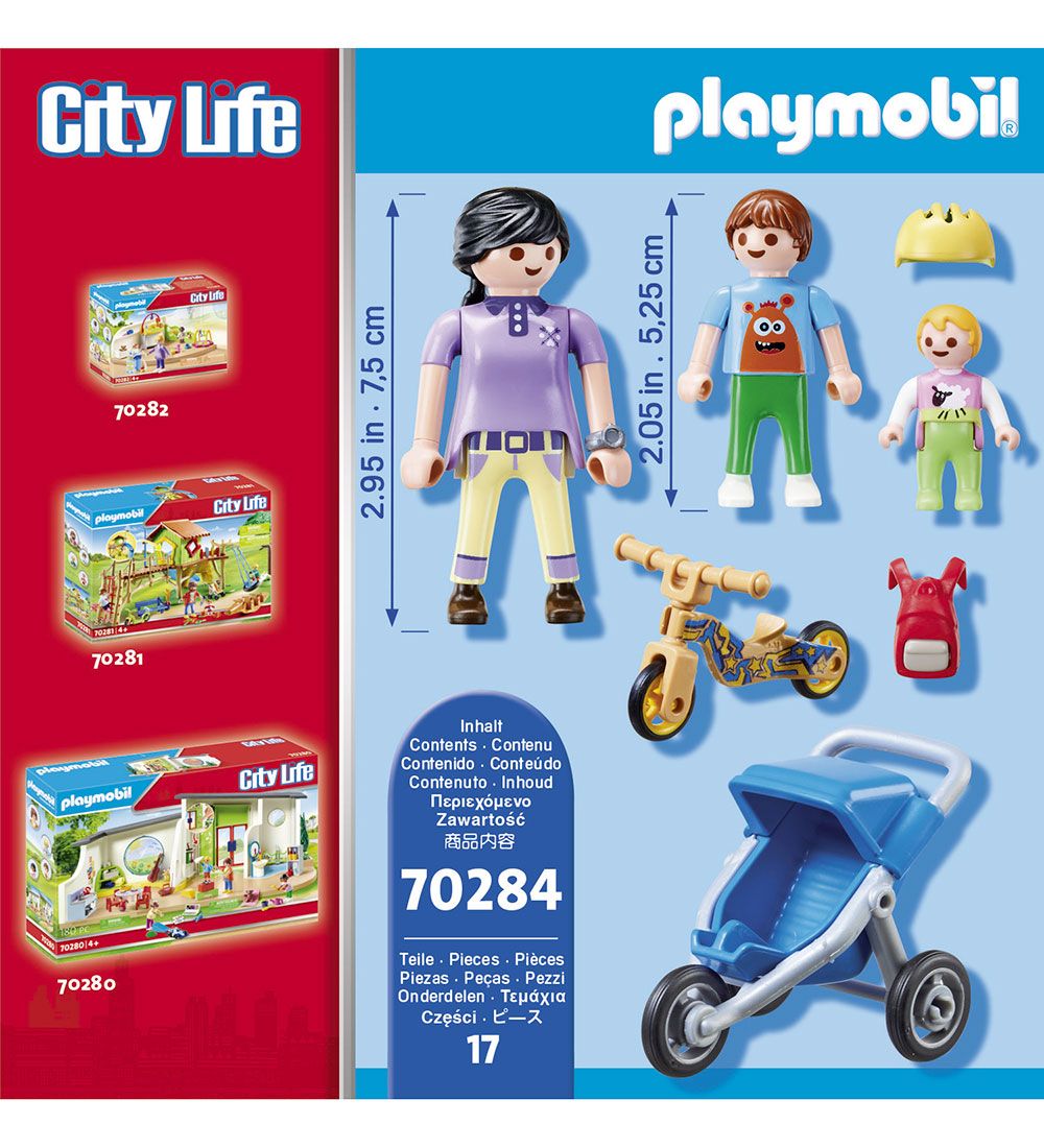 Playmobil City Life - Mor Med Børn - 70284 - 17 Dele