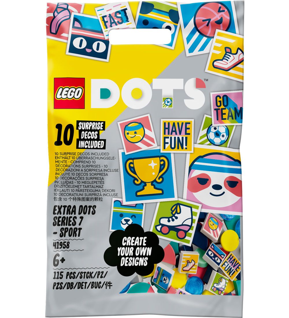 LEGO® DOTS - Ekstra Dots Serie 7 - Sport 41958 - 115 Dele