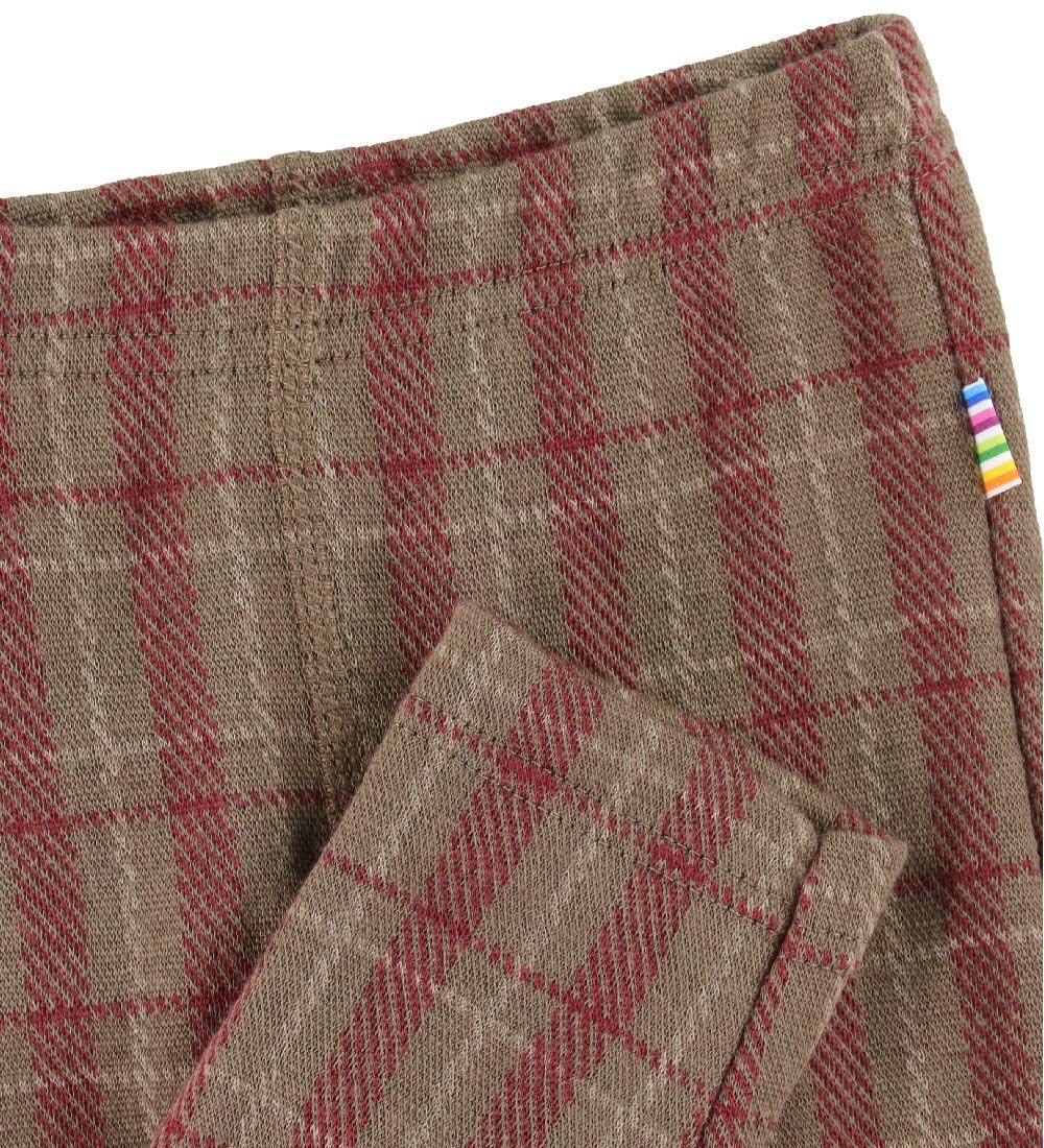 Joha Leggings - Uld - Brun/Rødternet