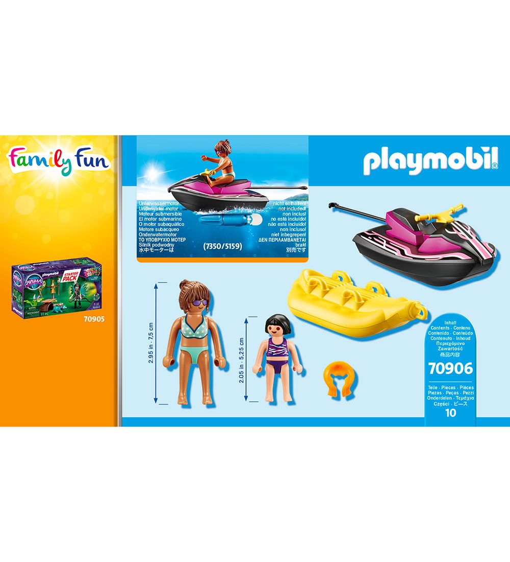 Playmobil Family Fun - Starter Pack Vandscooter Med Bananbd - 7
