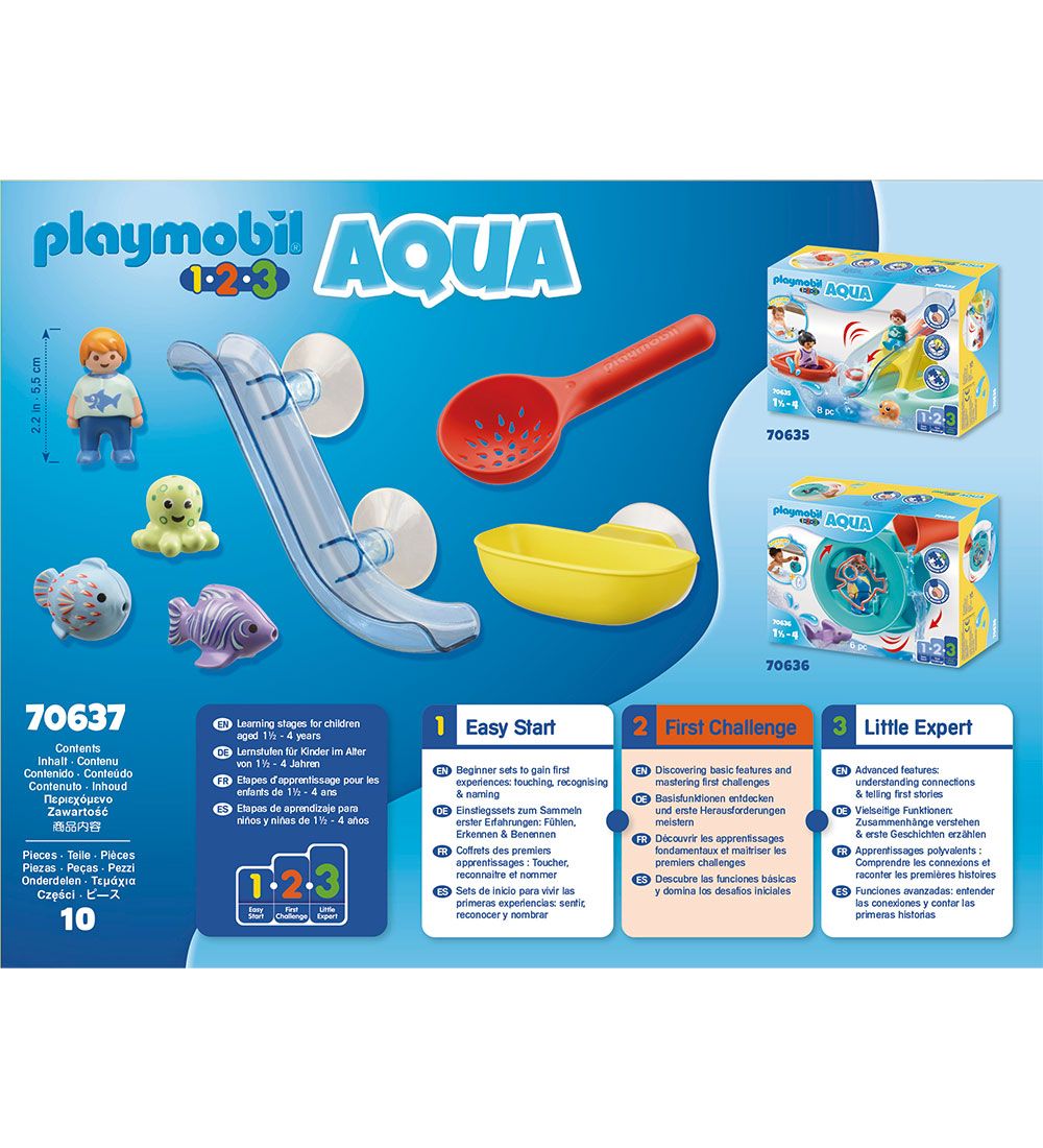 Playmobil 1.2.3 Aqua - Fangst Med Havdyr - 70637 - 10 Dele