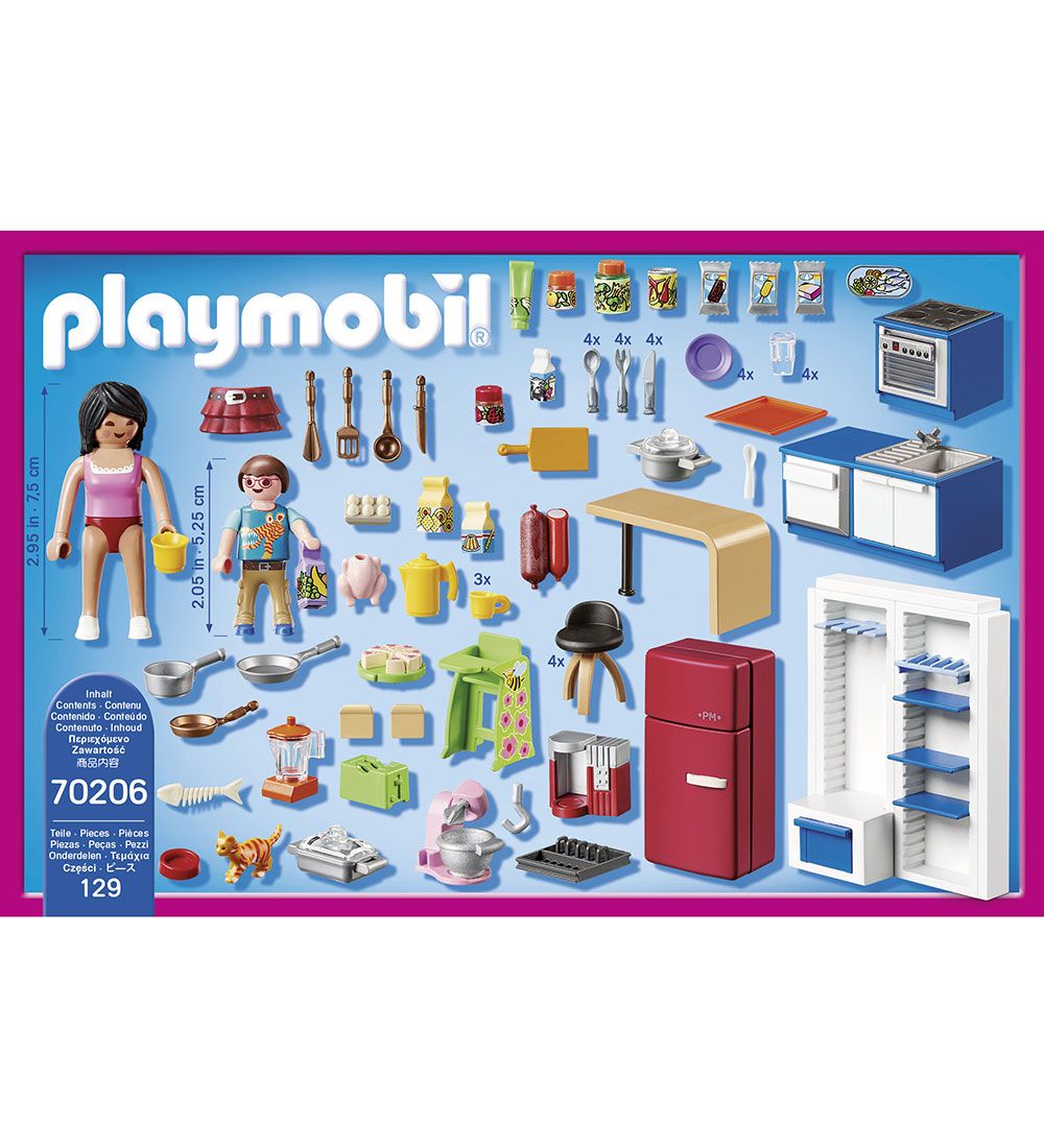 Playmobil Dollhouse - Family Kitchen - 70206 - 129 Dele