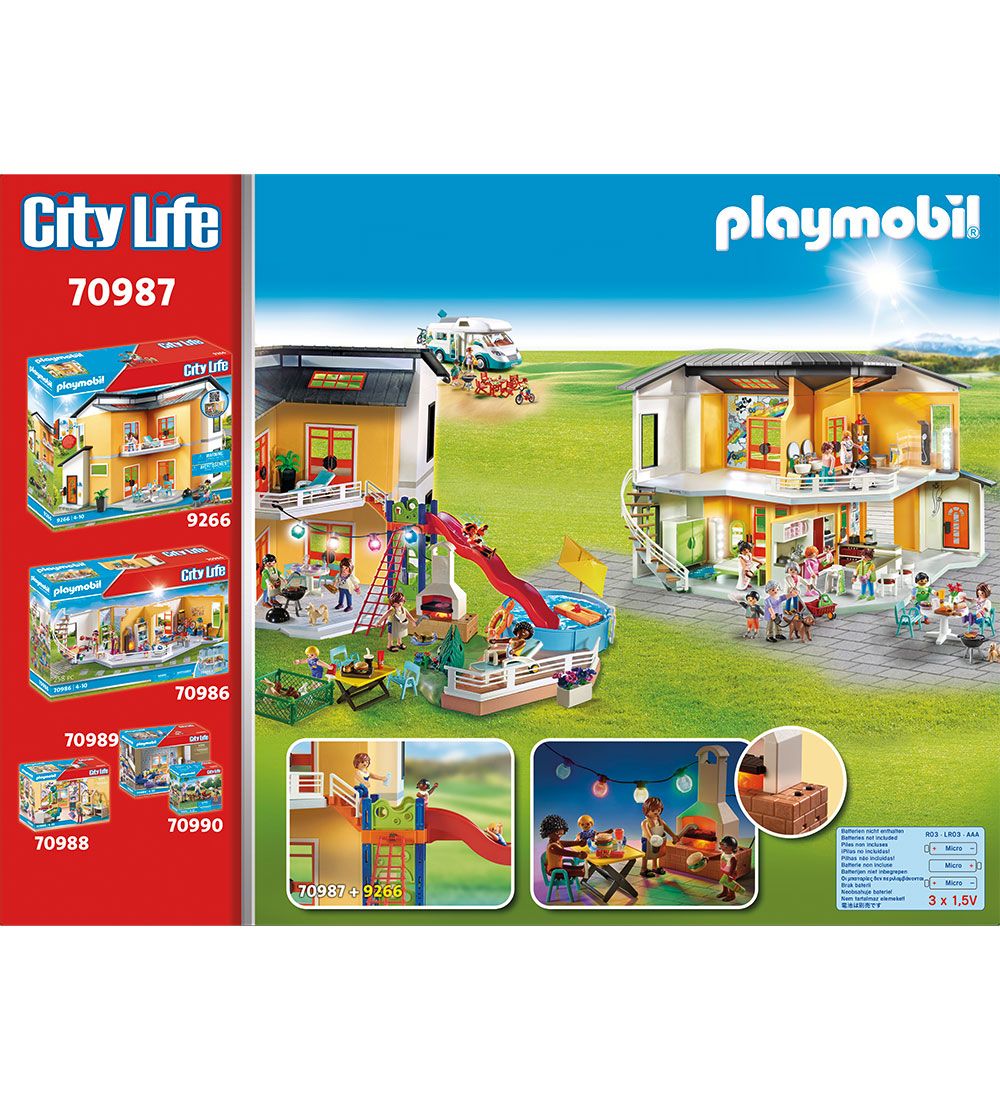 Playmobil City Life - Poolparty Med Rutsje... - 70987 - 159 Dele