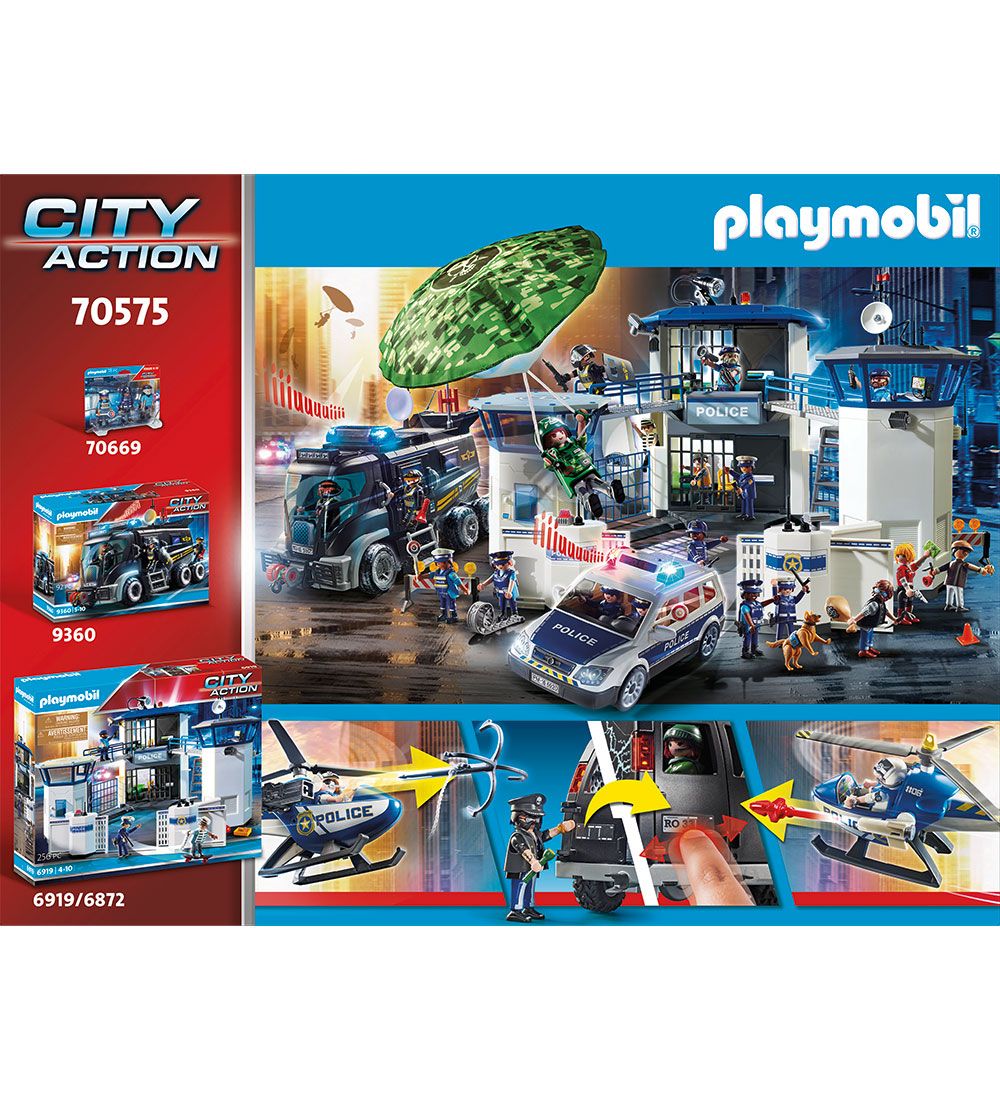 Playmobil City Action - Politihelikopter: Forfølgelse Af Flugtbi