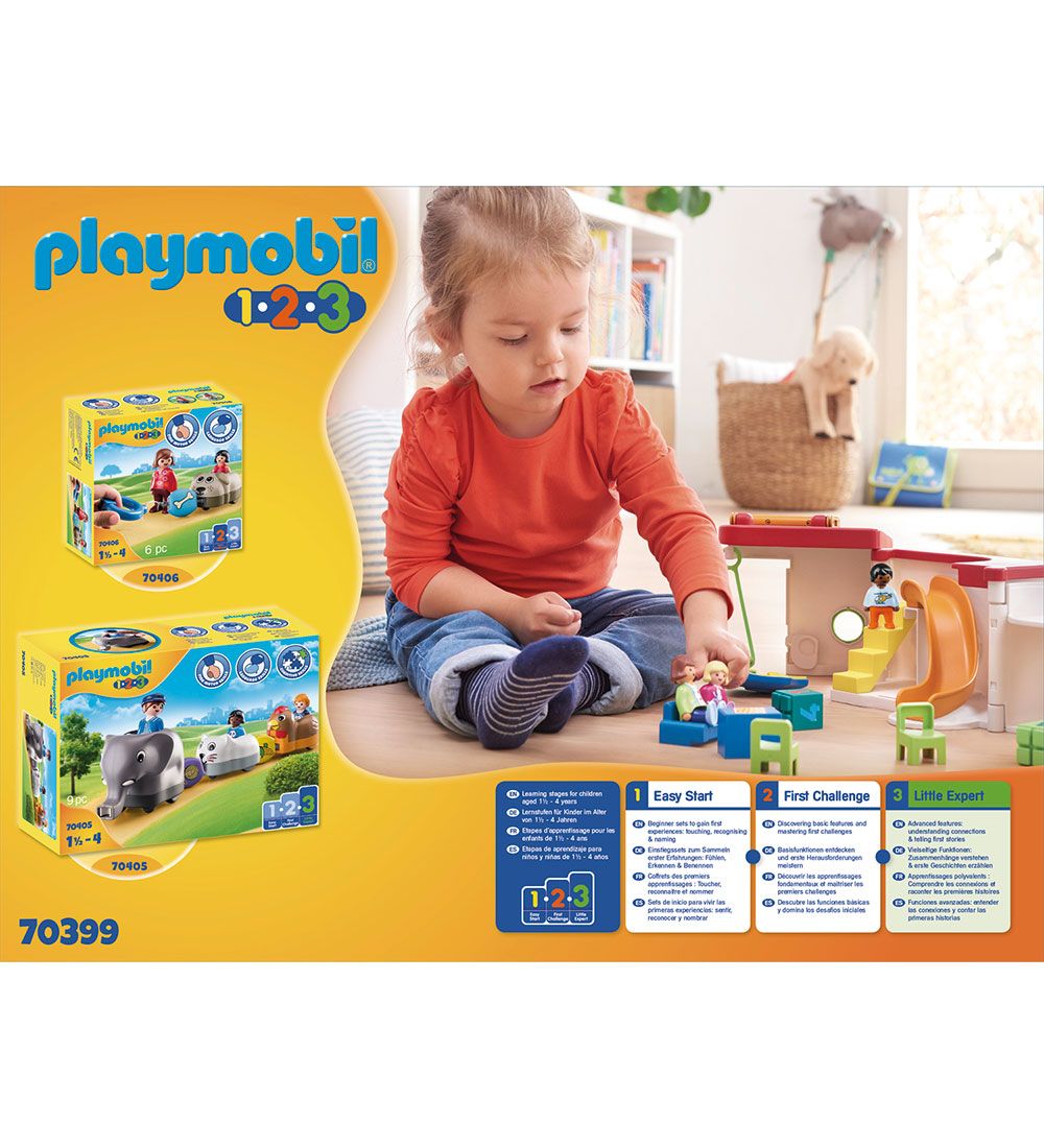 Playmobil 1.2.3 - Min Bærbare Børnehave - 70399 - 15 Dele