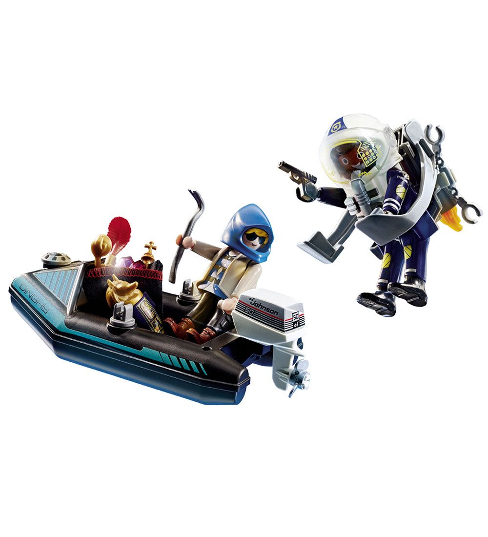 Playmobil City Action - Politi-Jetpack: Anholdelse Af Kunsttyven