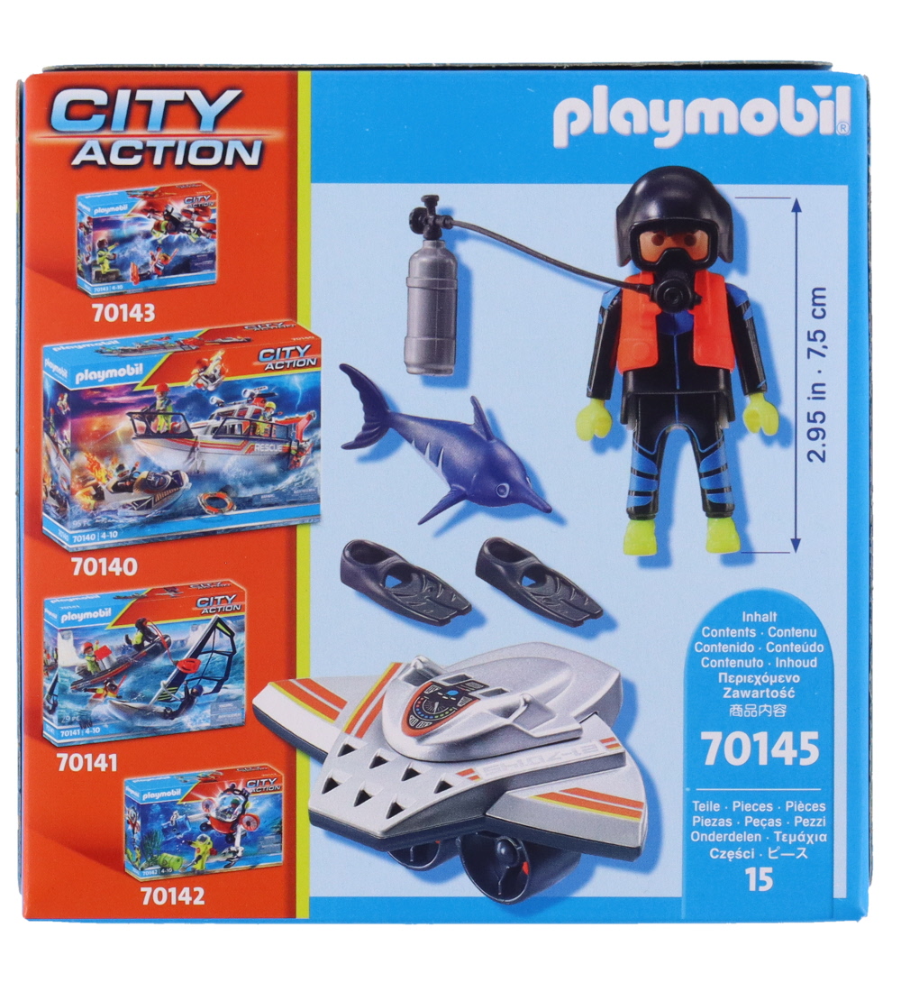 Playmobil City Action - Skibsredning: Dykkerscooter Med Rednings